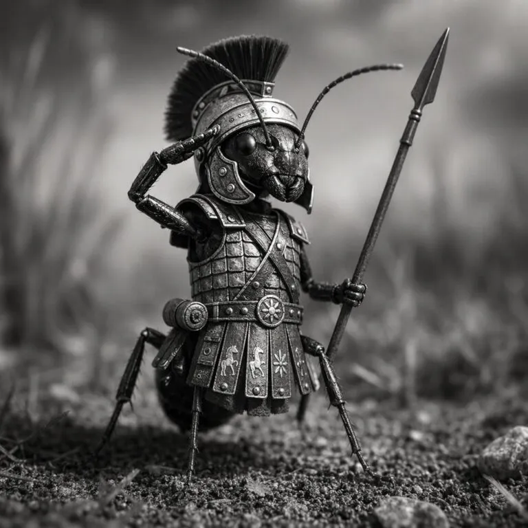 Formica legionaria vestita da soldato romano